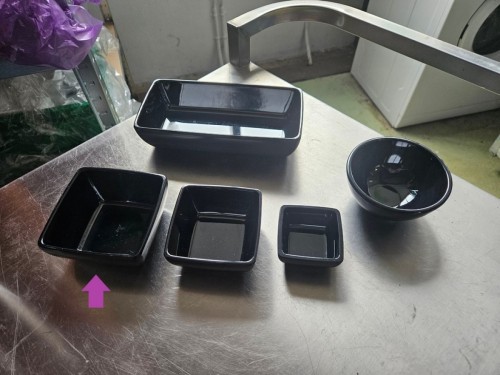 Schaaltje 10x10x4,5cm - Melanie zwart VK